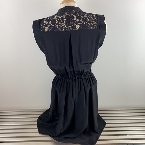 Rebecca Taylor Black Silk Lace Dress 4 - Picture 4 of 9
